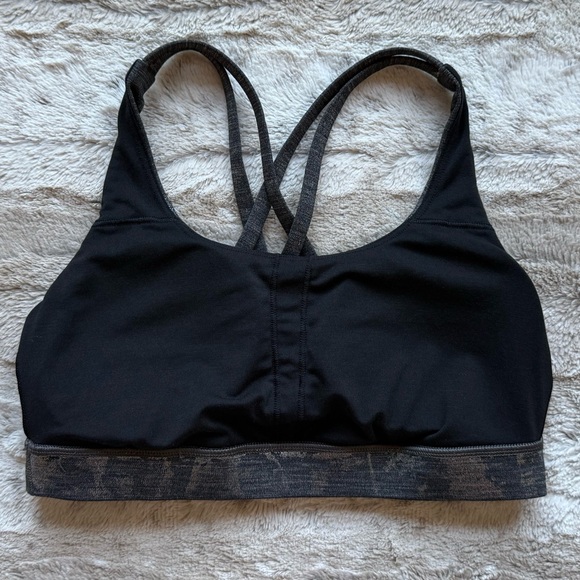Lululemon Energy Bra in Crinkle Heather Brindle High Shine Foil Size 6 - Picture 7 of 13